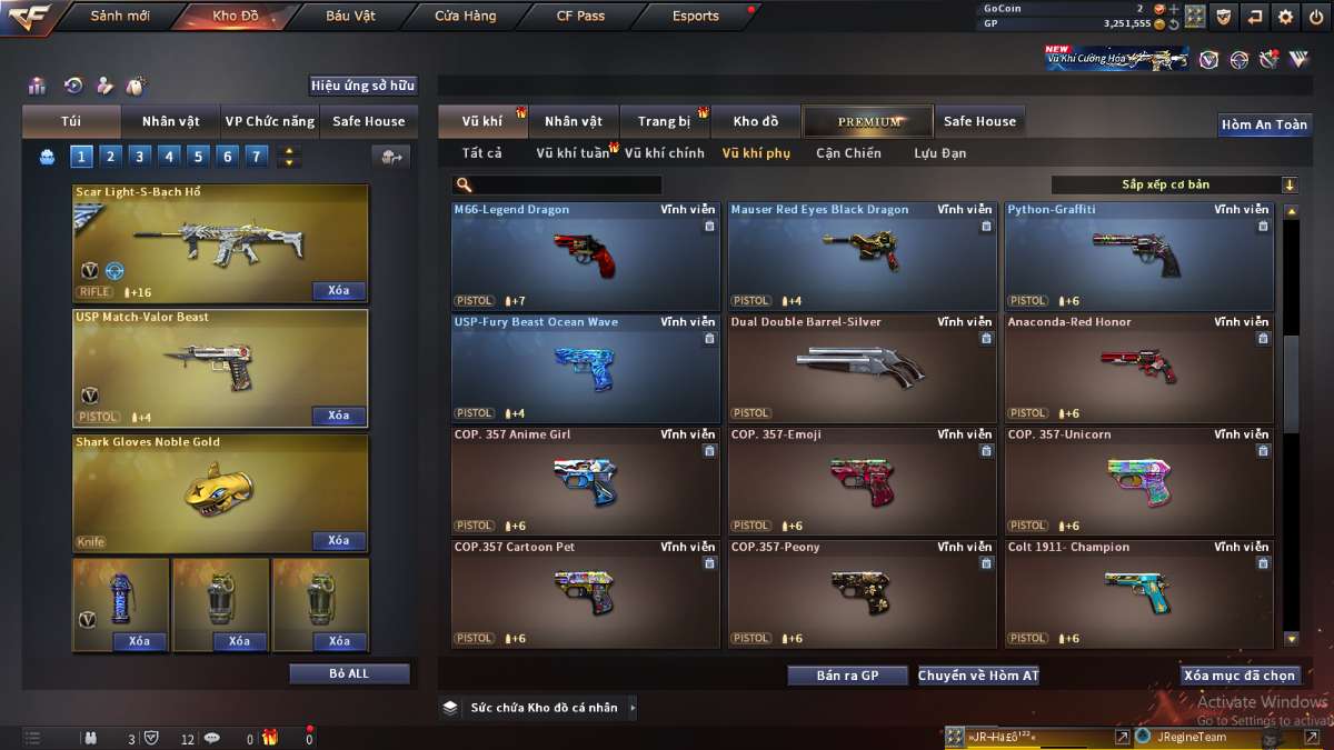 shop acc cf uy tin gia re